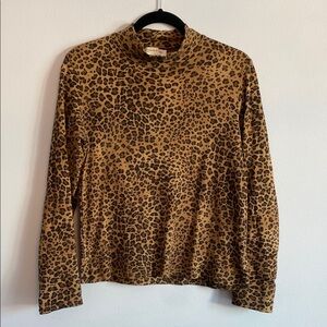 Jones New York Sport Leopard Print Long Sleeve Top